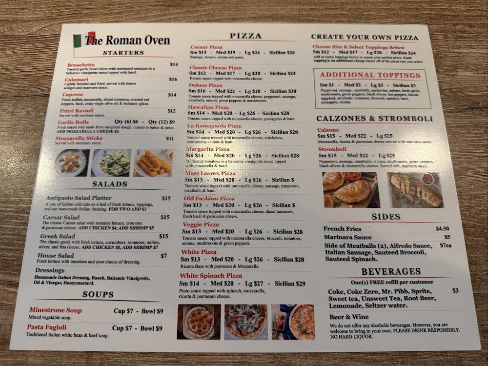 The Roman Oven Menu image 2