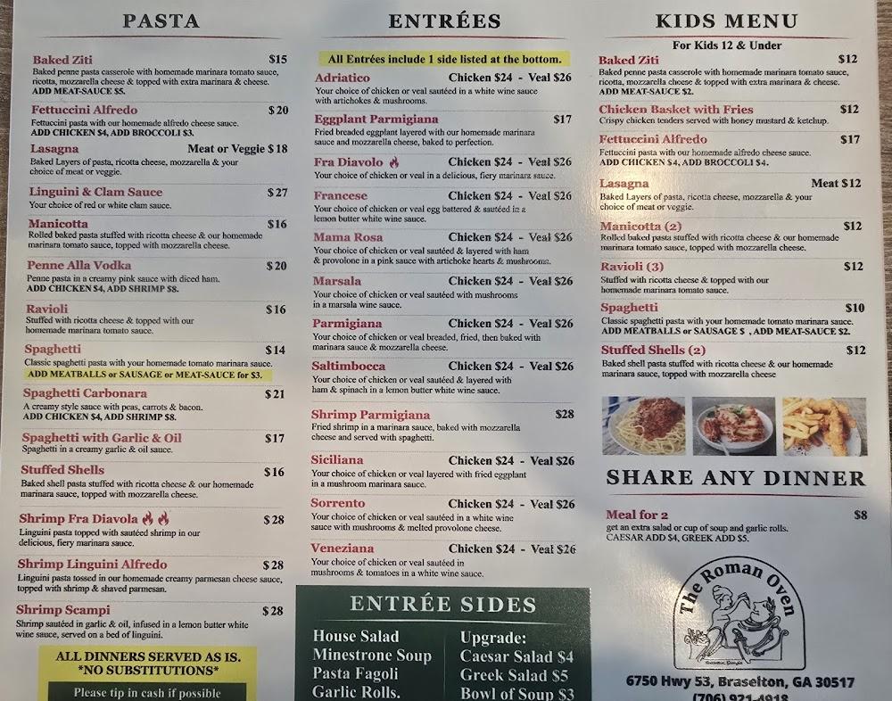 The Roman Oven Menu image 4